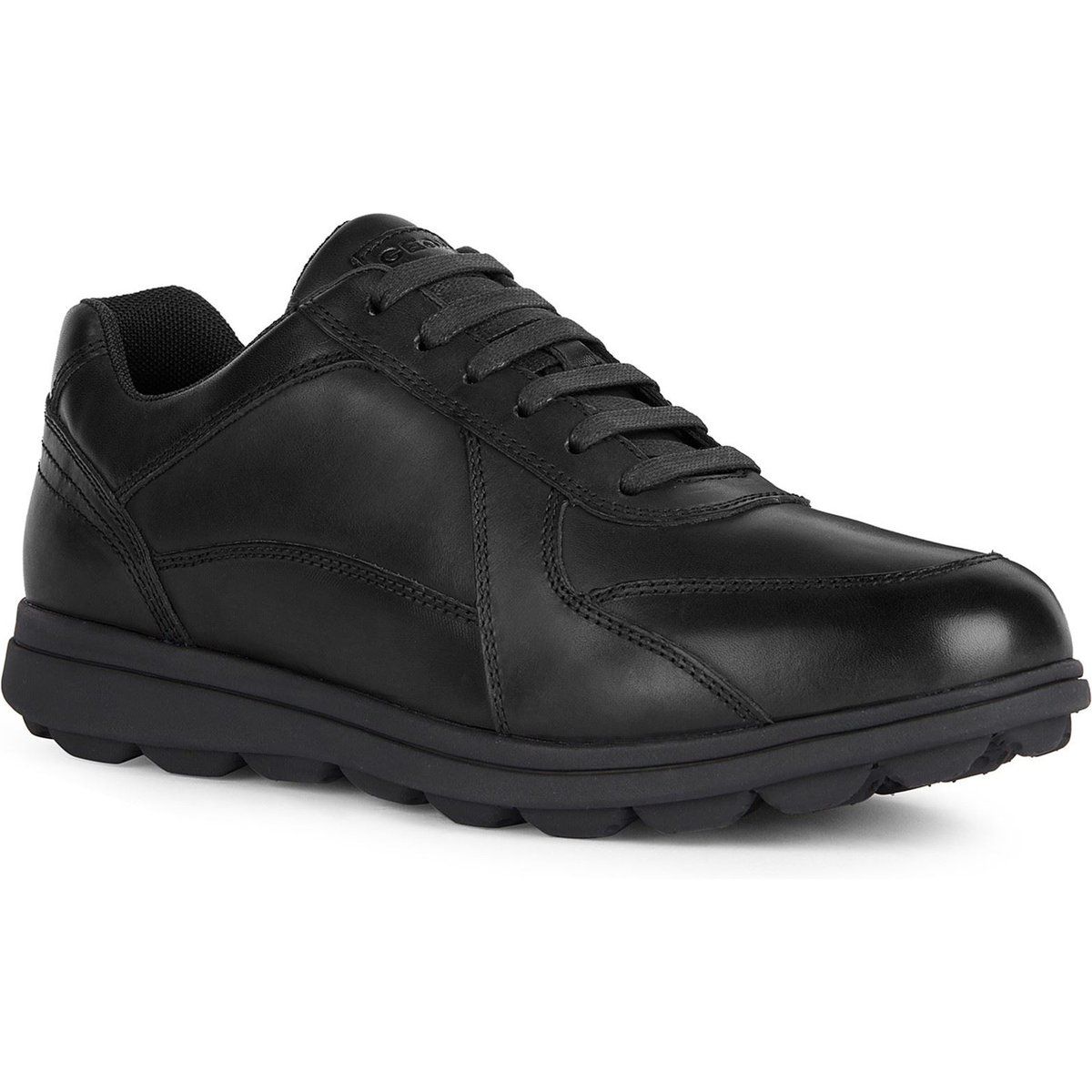 Geox U SPHERICA EC12 Leder Rindsleder Vollnarben Herren Schwarz Sportschuhe