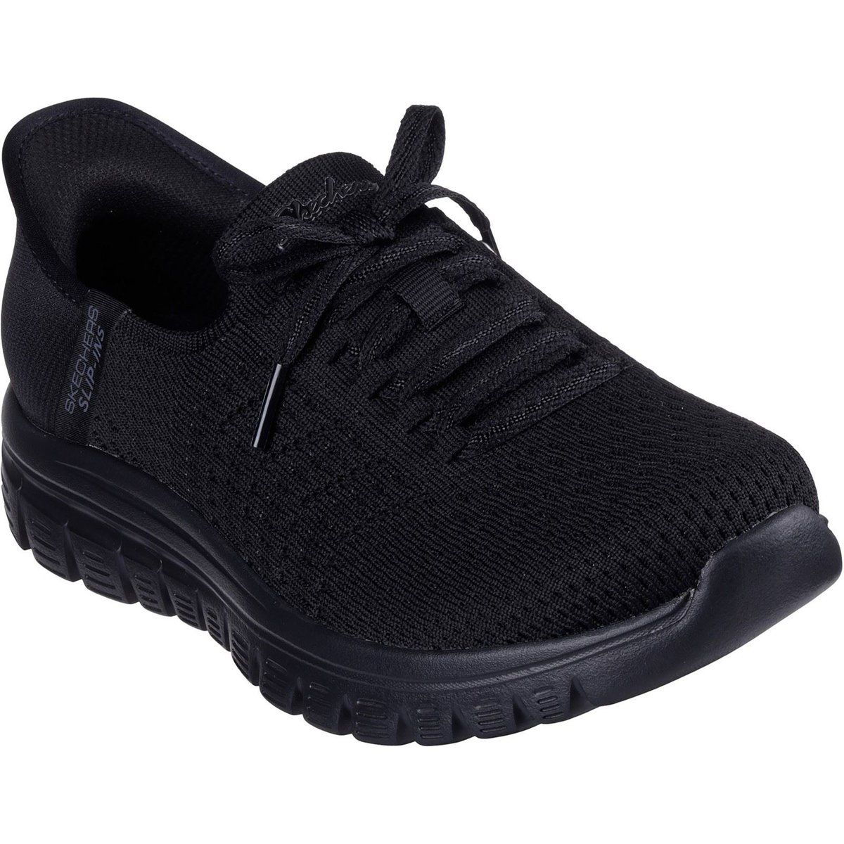 Skechers Graceful First Blush Textil Damen Schwarz Sneaker