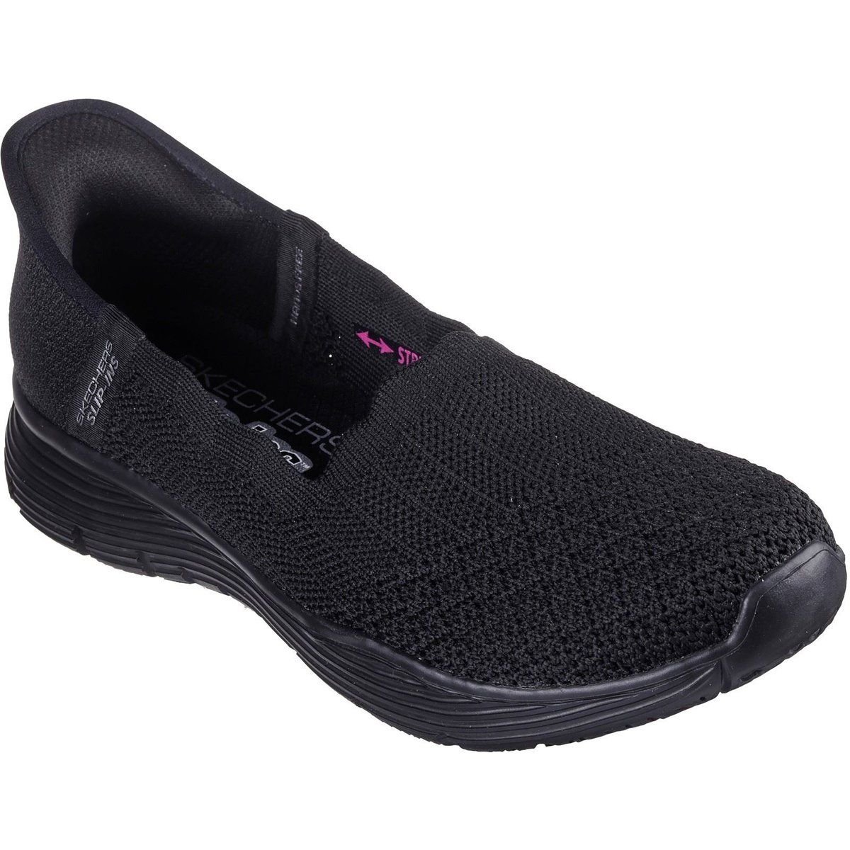 Skechers Seager Believe It Textil Damen Schwarz Sneakers