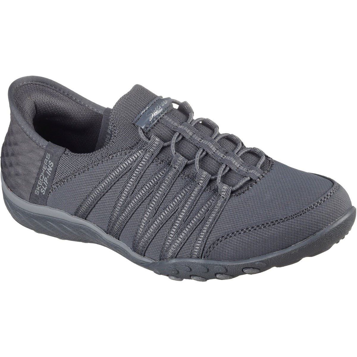 Skechers Breathe-Easy - Roll-With-Me Textil Damen Sneaker in Anthrazit