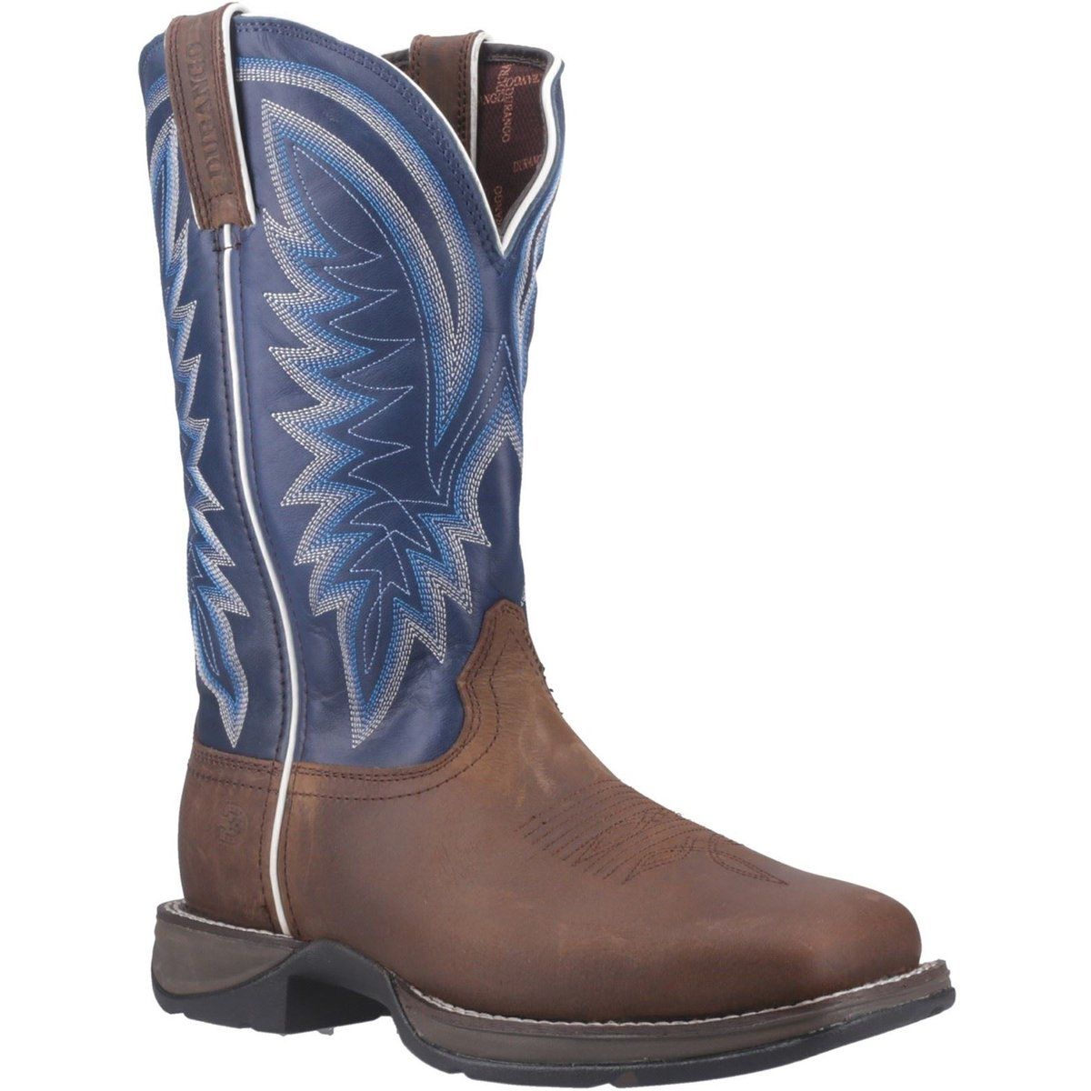 Durango Rebel Leder Herren-Stiefeletten Sattelbraun/Dunkelblau
