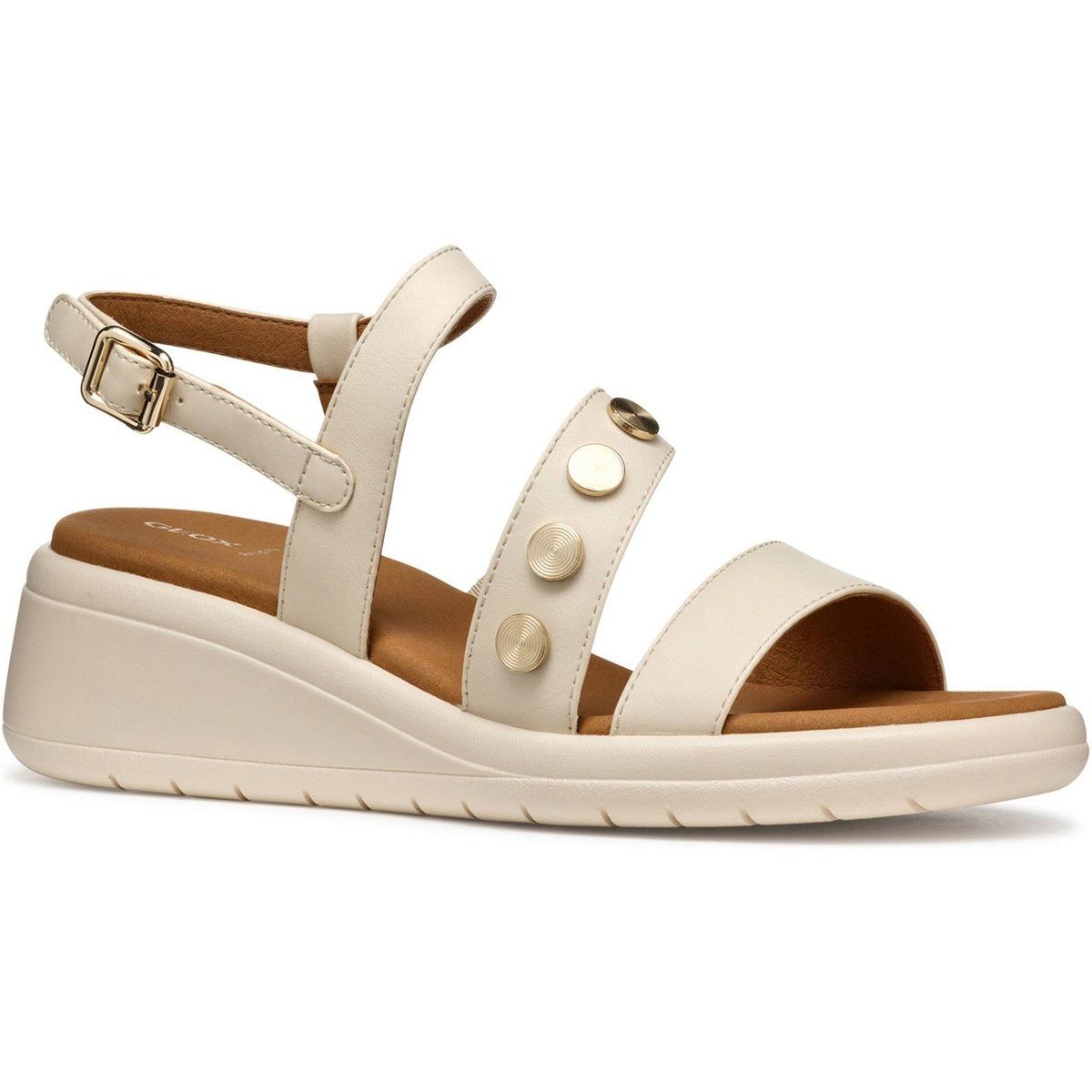 Geox D MELICONIA Synthetische Polyurethan Damen Papyrus Wedges