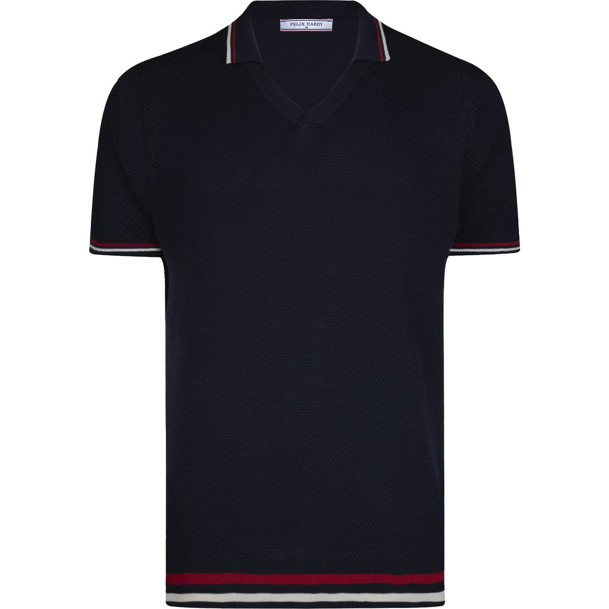 Herren Kurzarm Strick Poloshirt