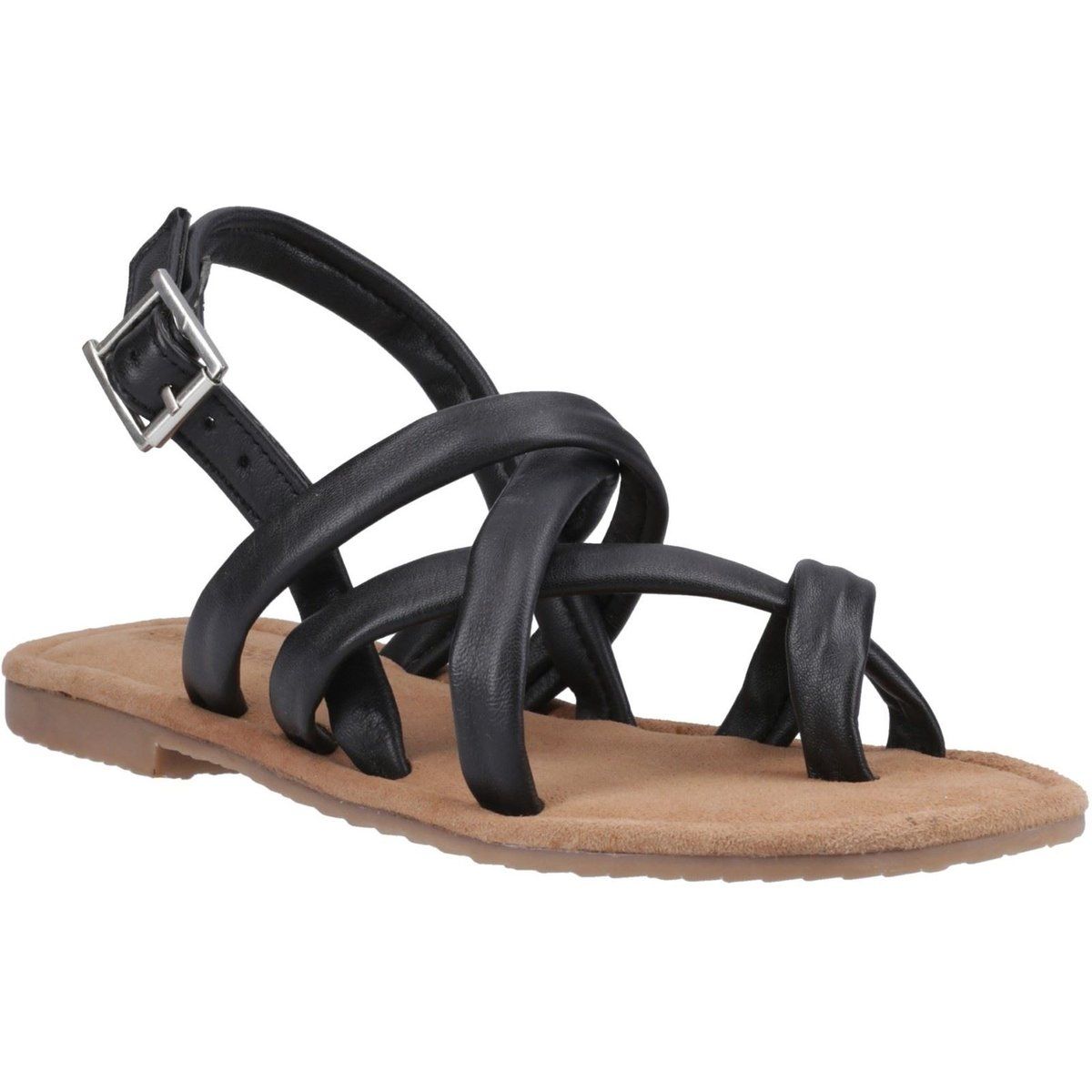 Hush Puppies Hope Leder Damen Schwarz Sandalen