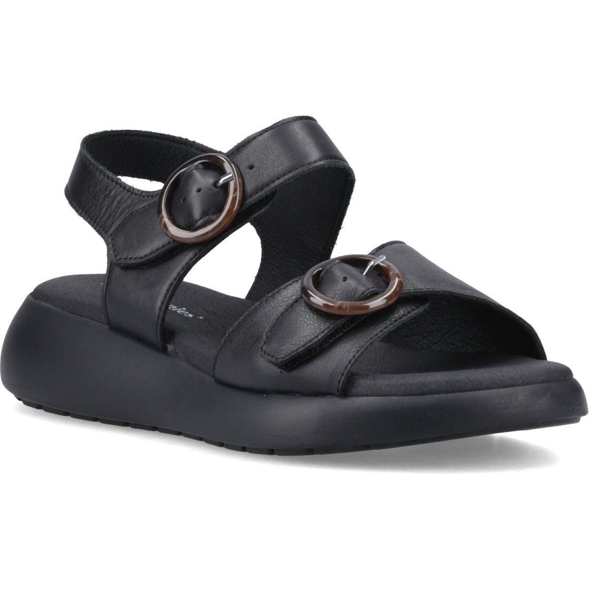 Hush Puppies Alison Leder Damen Sandalen Schwarz