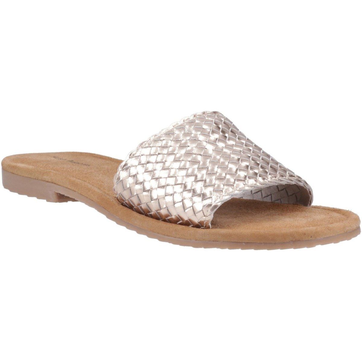 Hush Puppies Hetty Slide Leder Damen Bronze Sandalen