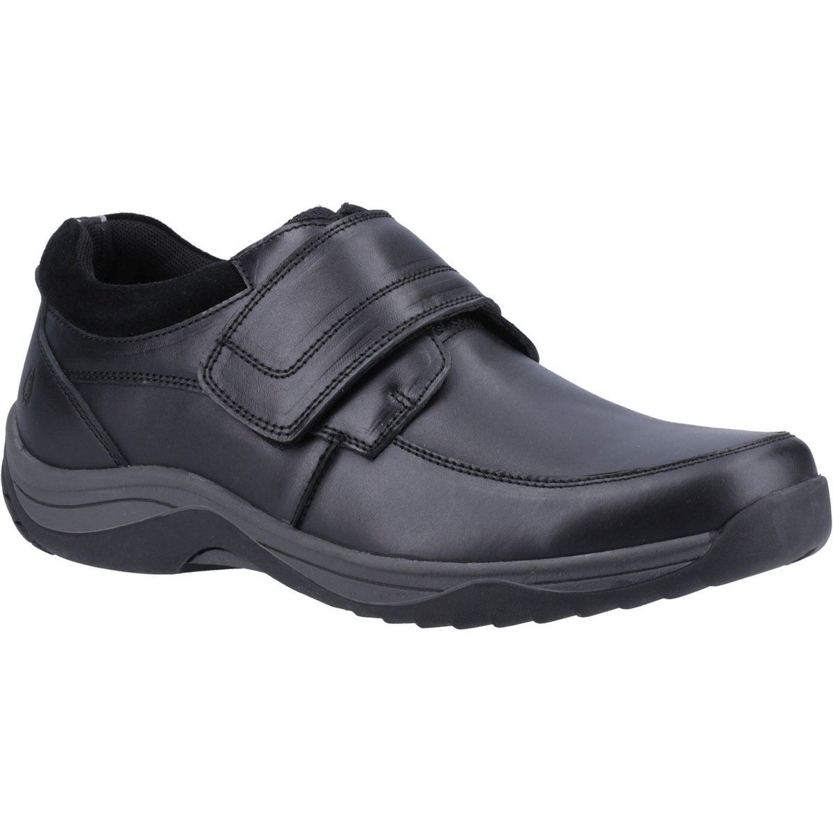 Herren Schwarze Lederriemen Loafer Schuhe