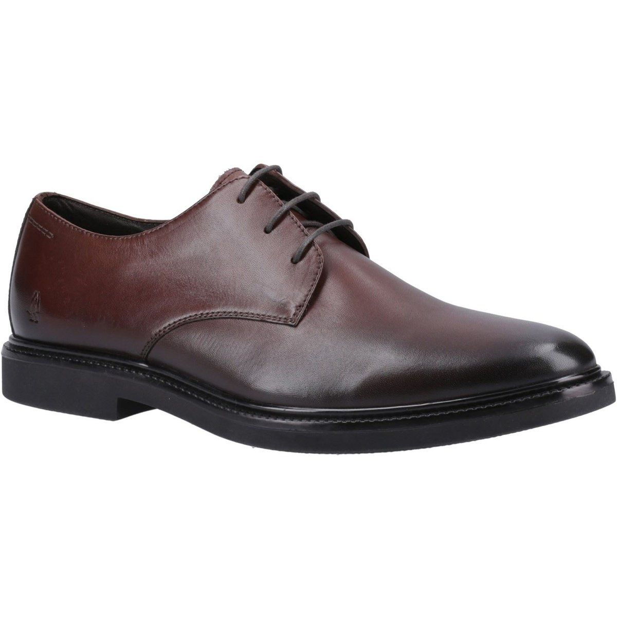 Hush Puppies Kye Leder Herren Schnürschuhe in Schokoladenfarbe