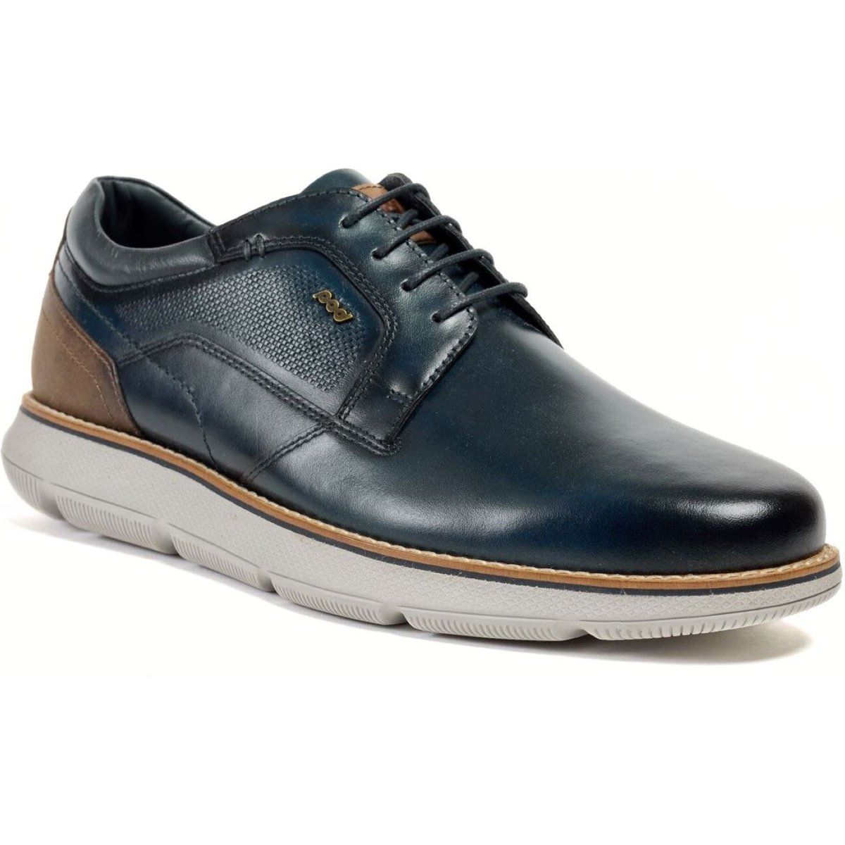 Pod Finch Leder Herren Schnürschuhe in Marineblau