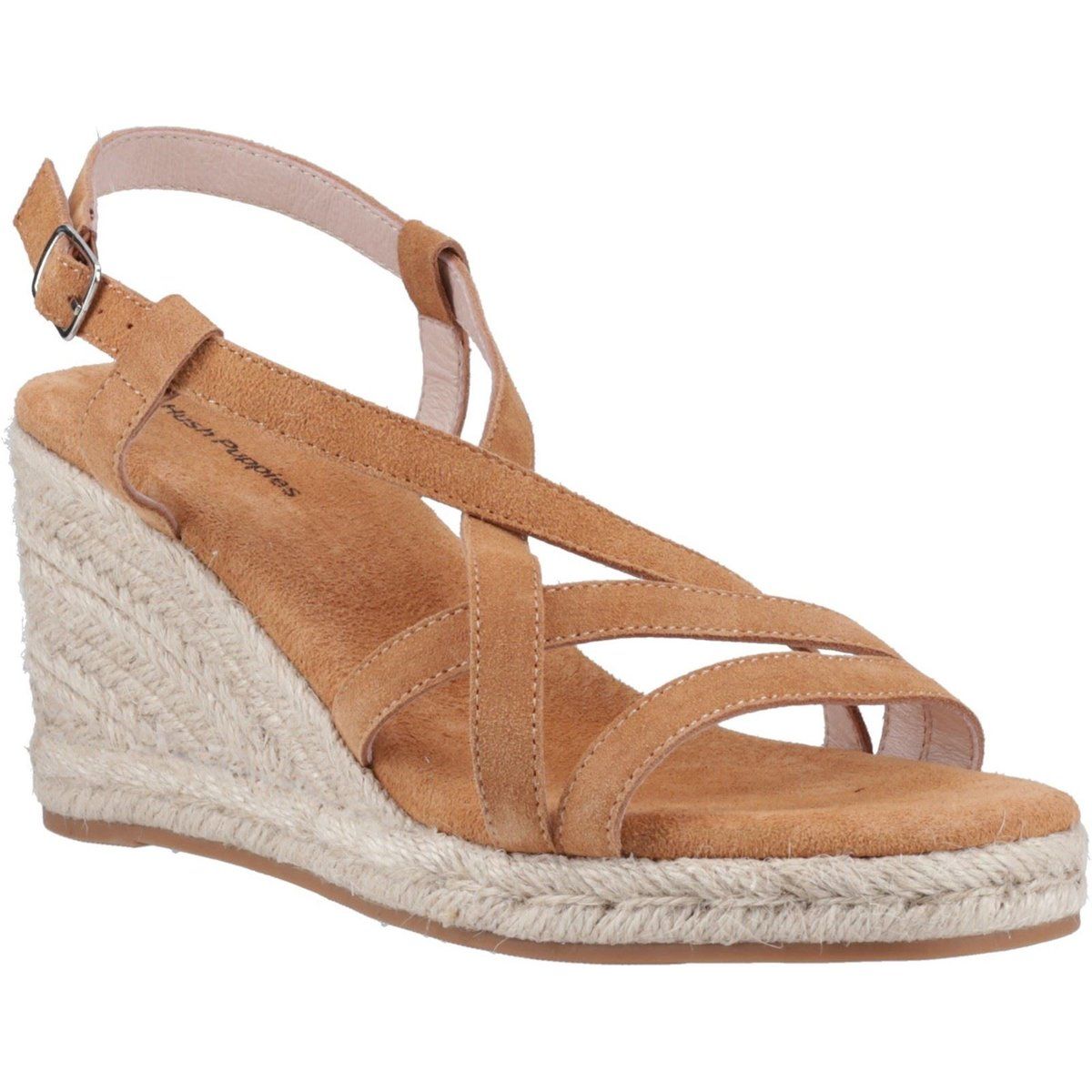 Hush Puppies Jenny Espadrille Wedge Wildleder Damen Tan Wedges