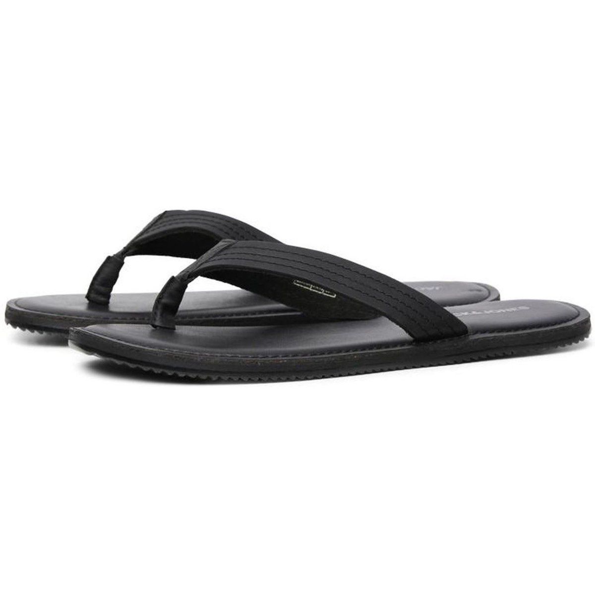 Jack & Jones Washton Herren Zehentrenner Aus Anthrazitfarbenem Leder