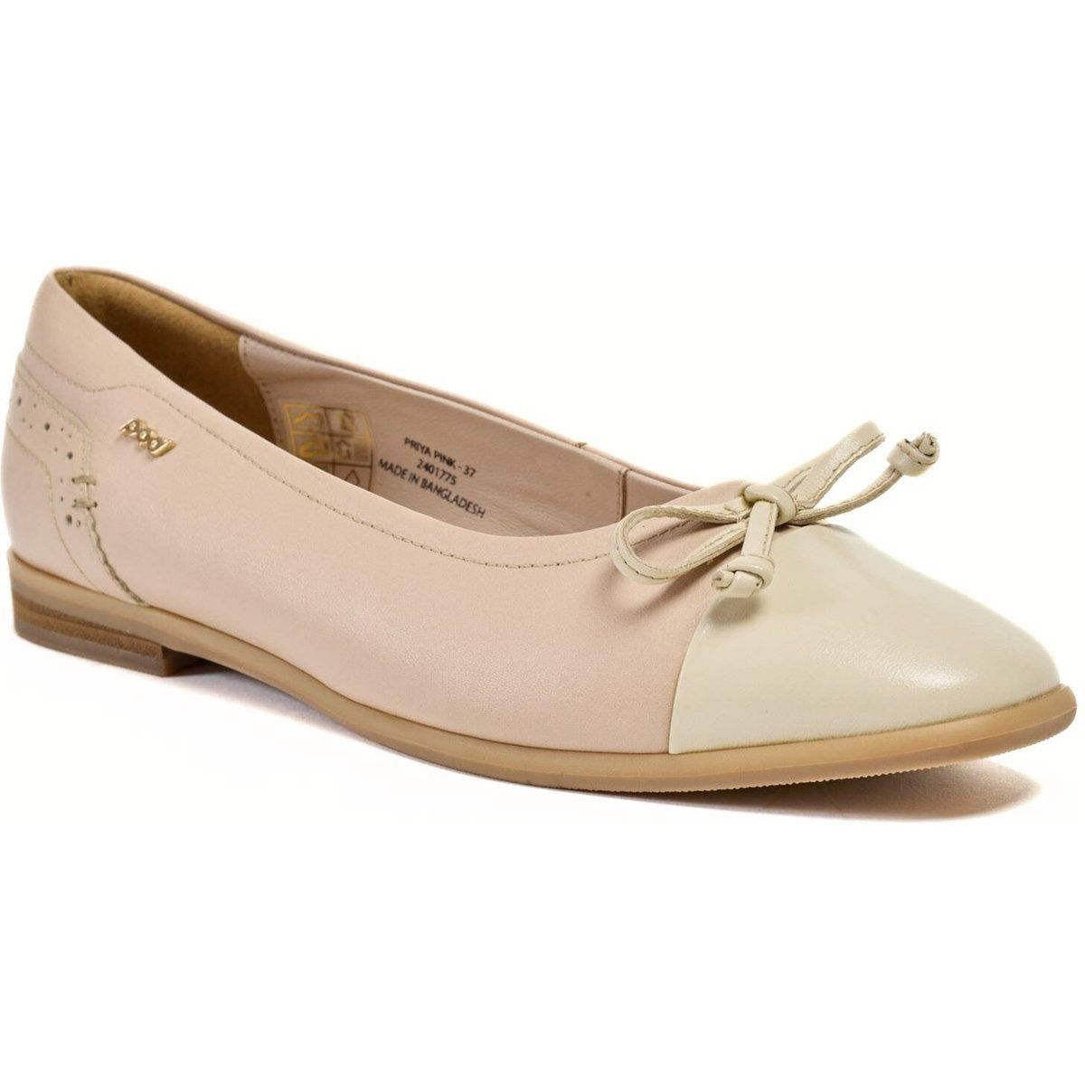 Pod Priya Leder Damen Rosa Ballerinas