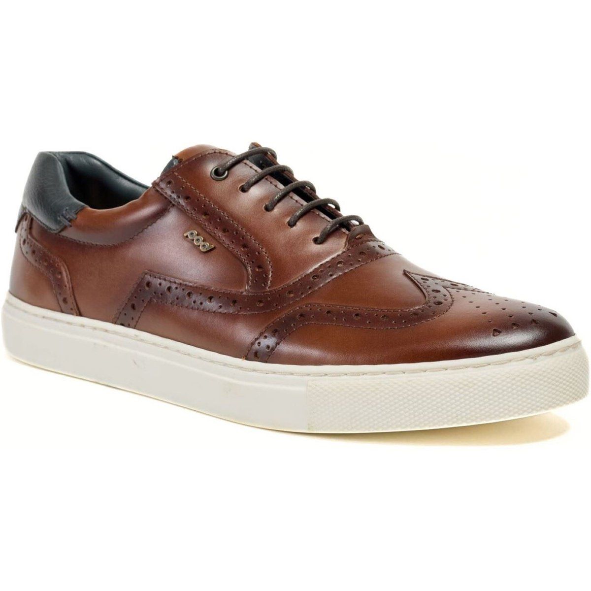 Pod Dobbs Leder Herren Tan Brogues Schuhe