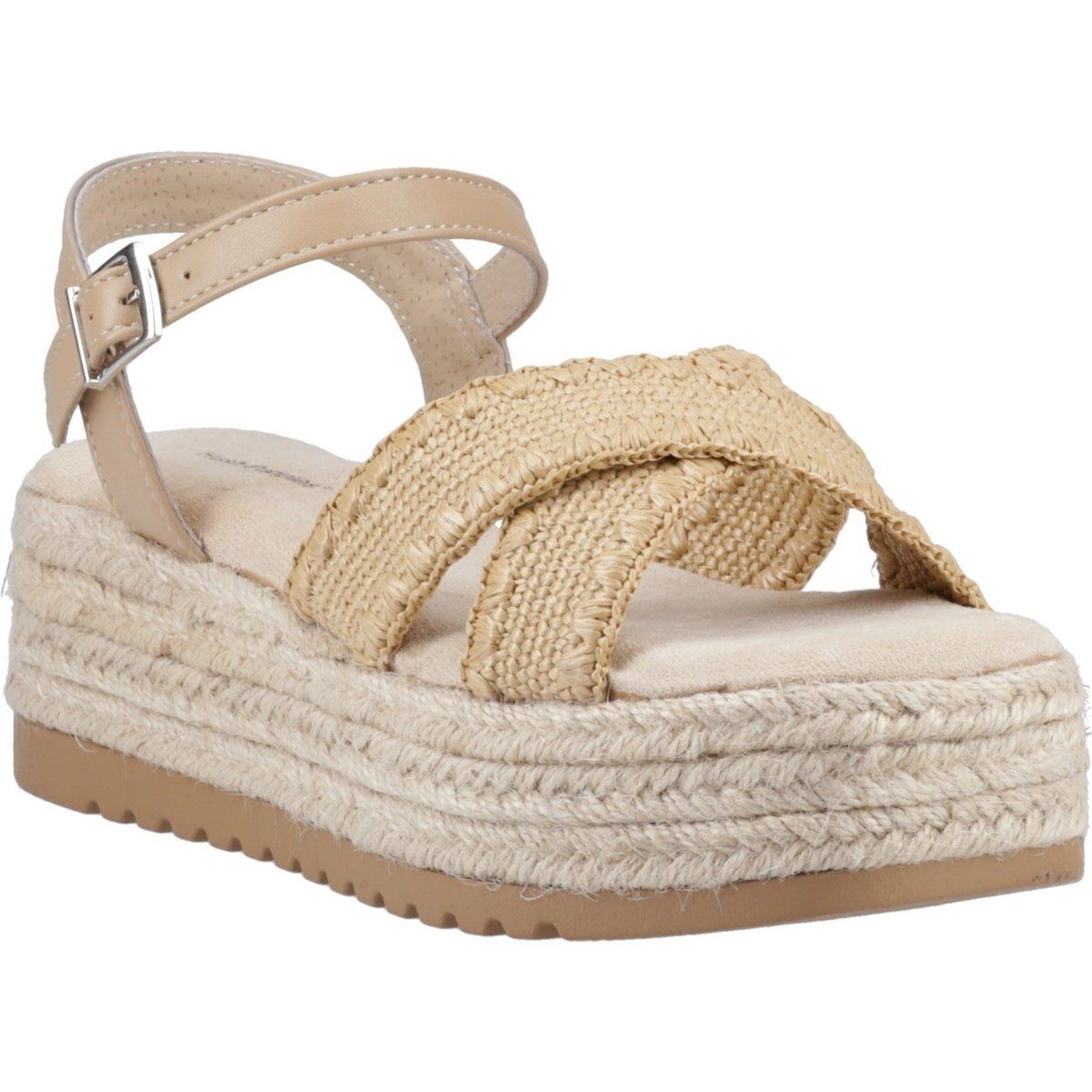 Hush Puppies Jemma Espadrille Polyurethan Damen Sandalen in Tan