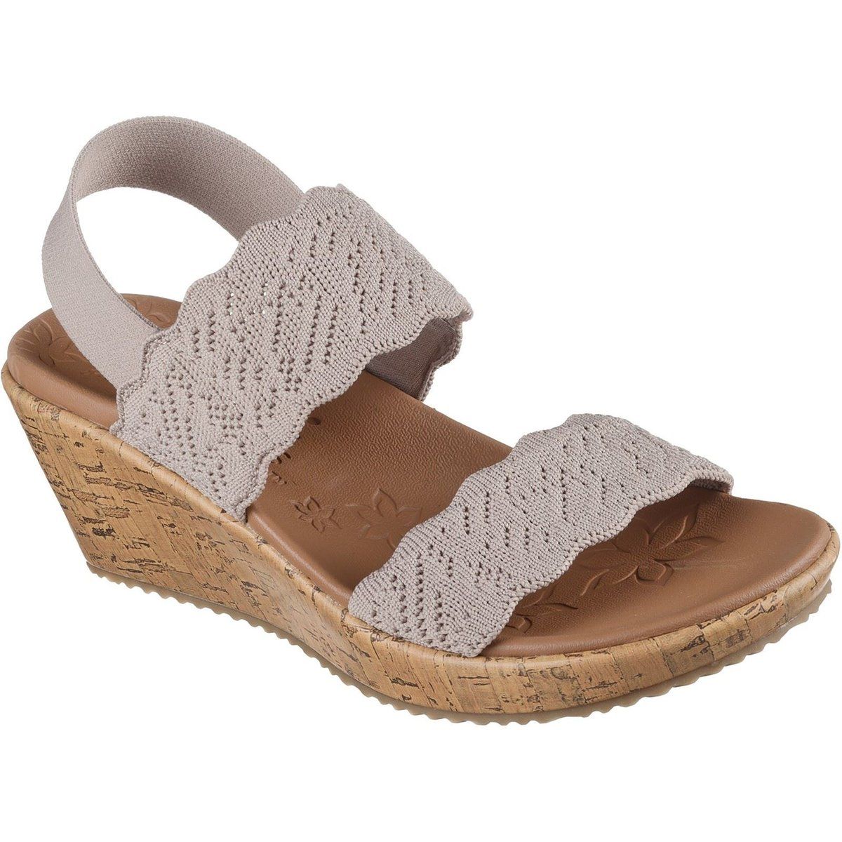 Skechers Beverlee Timeless Touch Textil Damen Sandalen in Taupe