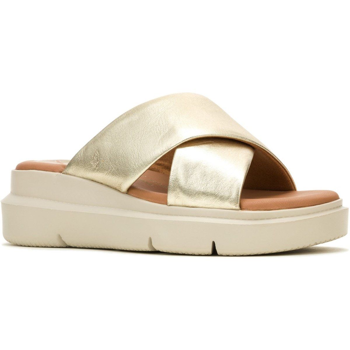 Hush Puppies Uplift Leder Damen Champagner Sandalen