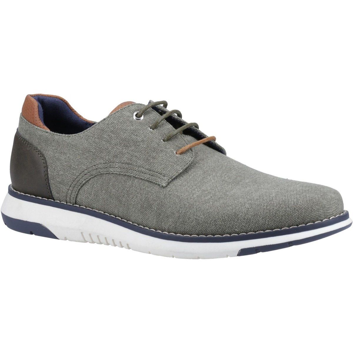 Hush Puppies Bruce Canvas Herren Khaki Schnürschuhe