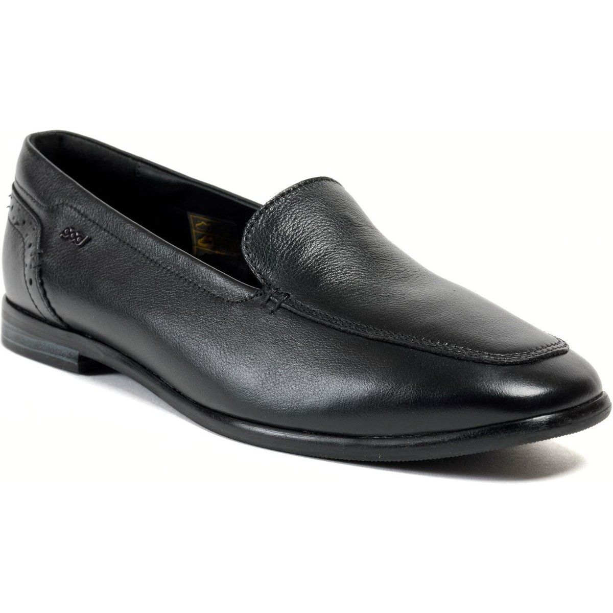 Pod Penny Leder Damen schwarze Slipper