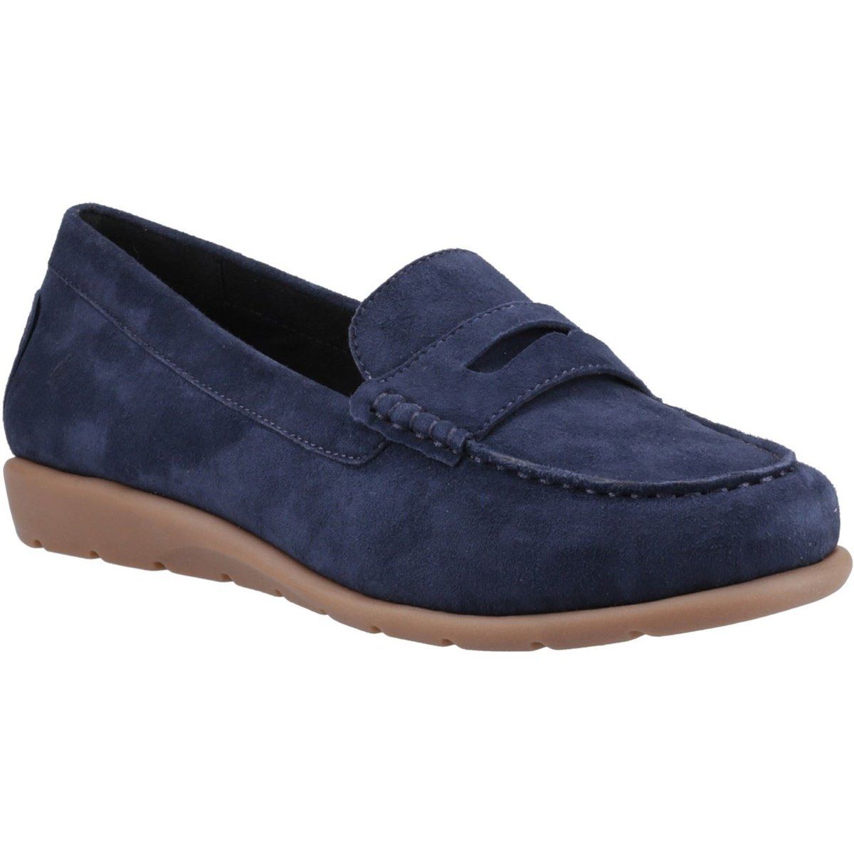 Hush Puppies Shelby Wildleder Damen Mokassins Navy