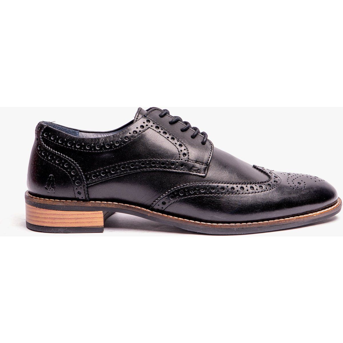 Hush Puppies Dustin Herren Brogue Schuhe Schwarz