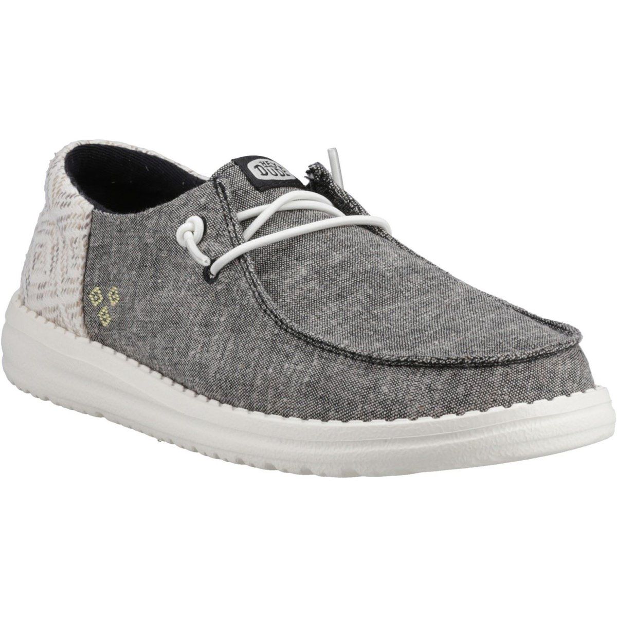 HEYDUDE Wendy Funk Surf Baja Baumwollmischung Damen Schwarz/Multi Mokassinschuhe