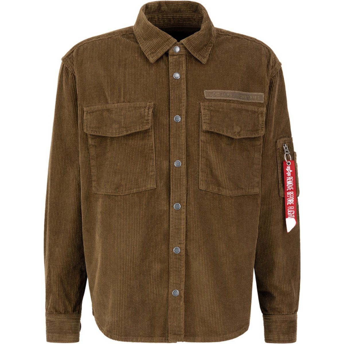 Cord Overshirt Jacke mit Knopfleiste