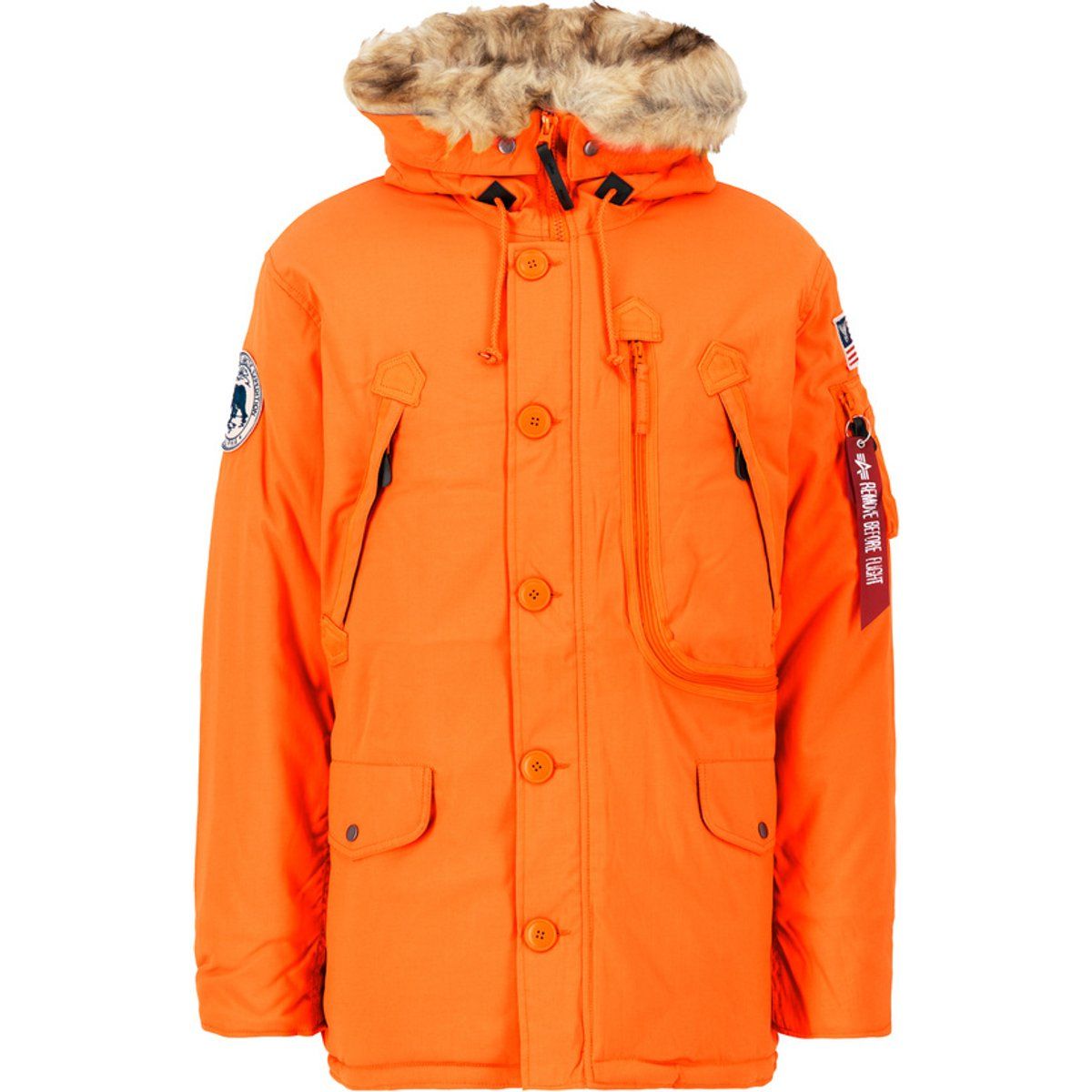 Expeditions-Parka mit Kunstpelz-Besatz