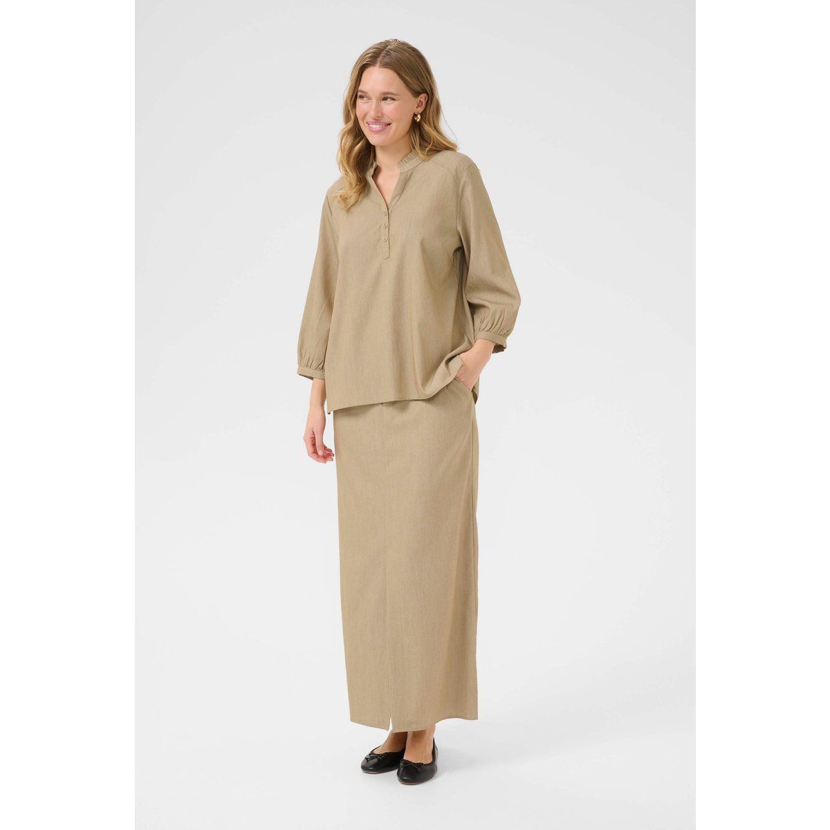 Locker geschnittene 3/4-Arm Bluse