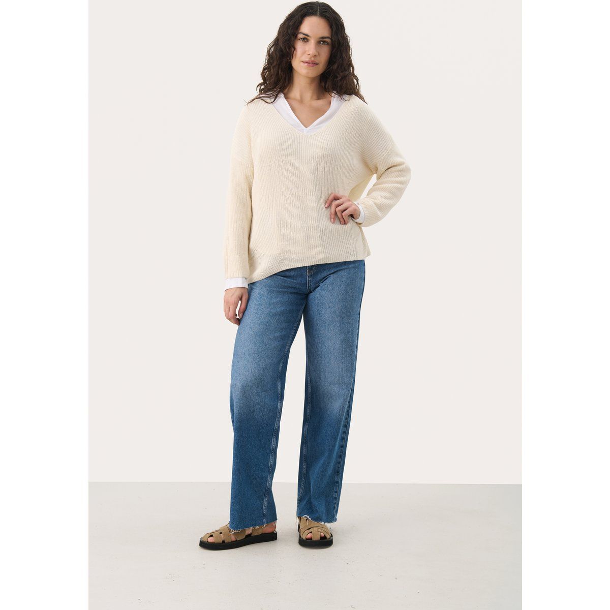 Strickpullover Relaxed fit cream