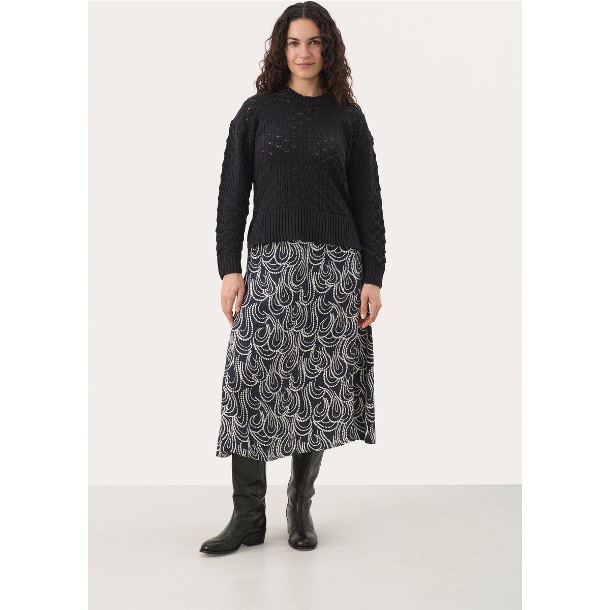 Strickpullover Gerade Passform navy