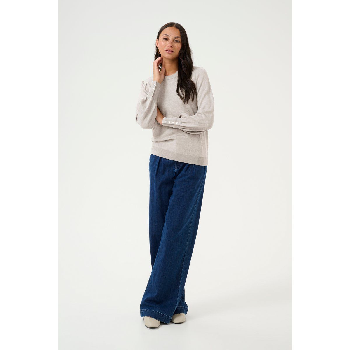 Strickpullover Regular fit light grey