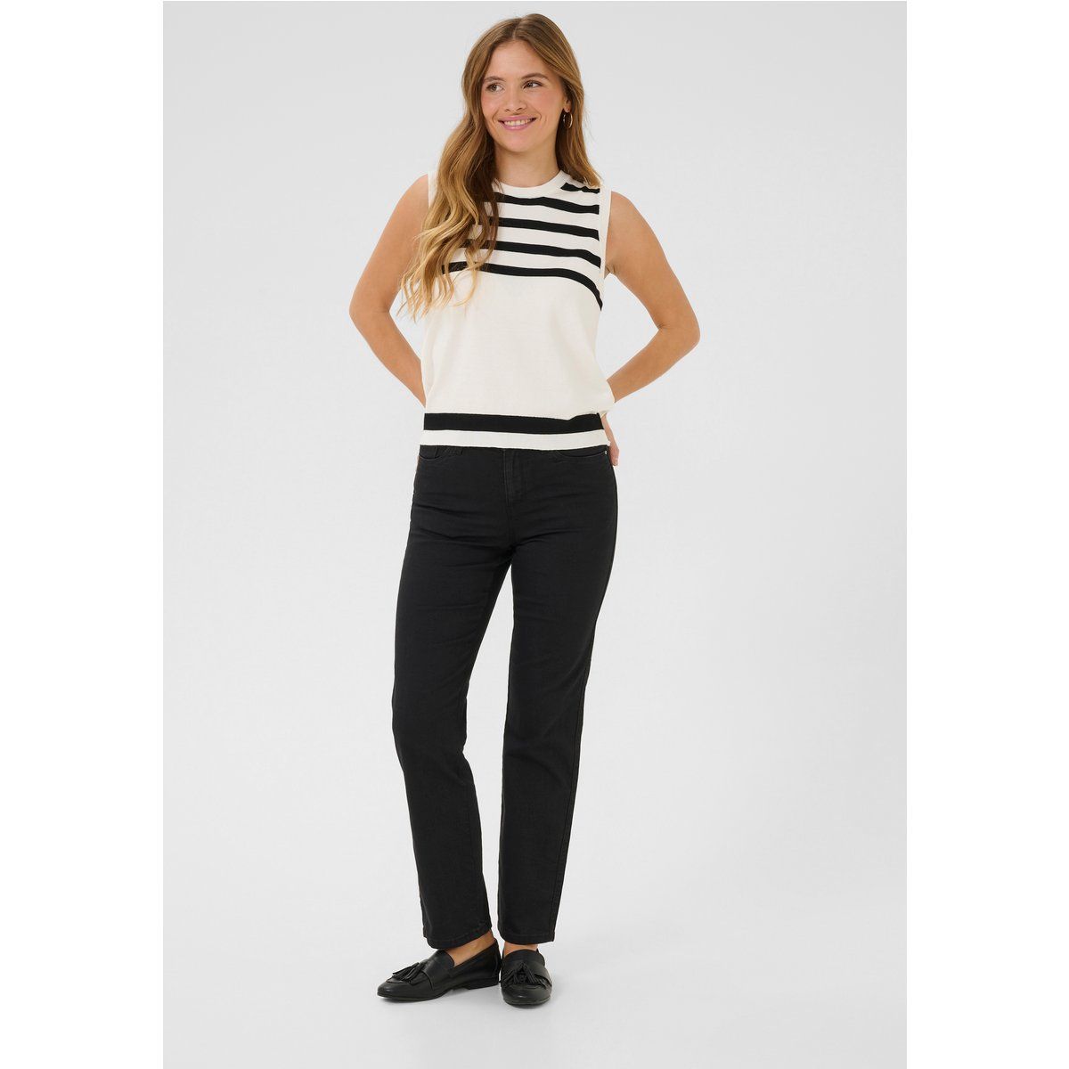Strickpullover Regular fit black offwhite