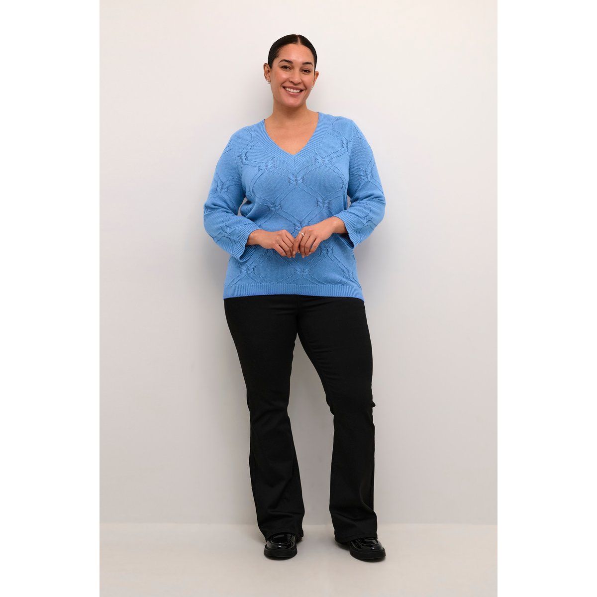 Gestrickter Pullover im lockeren Schnitt blue