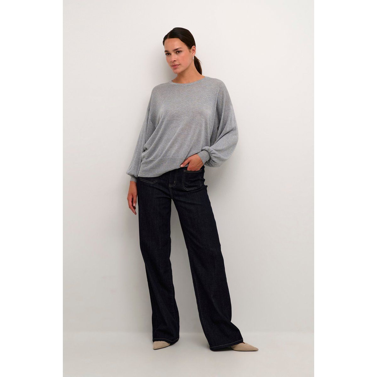 Langärmliger Pullover mit lockerer Passform