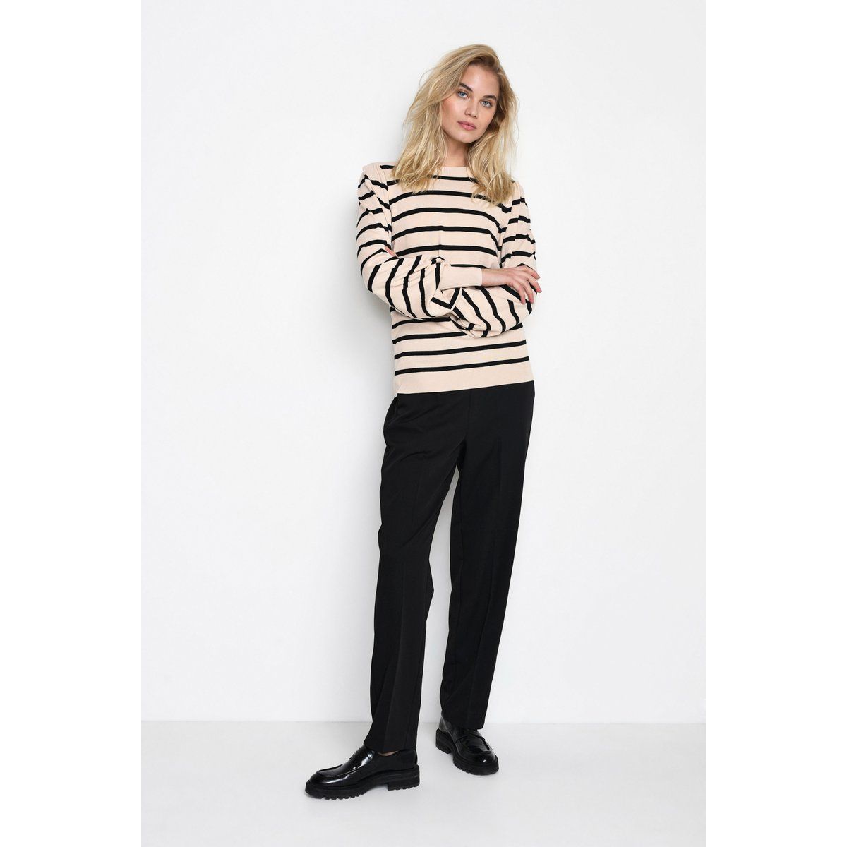 Strickpullover Regular fit black offwhite