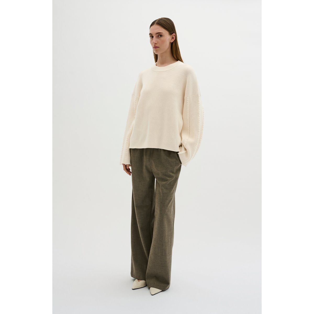 Oversized Strickpullover mit Rundhalsausschnitt