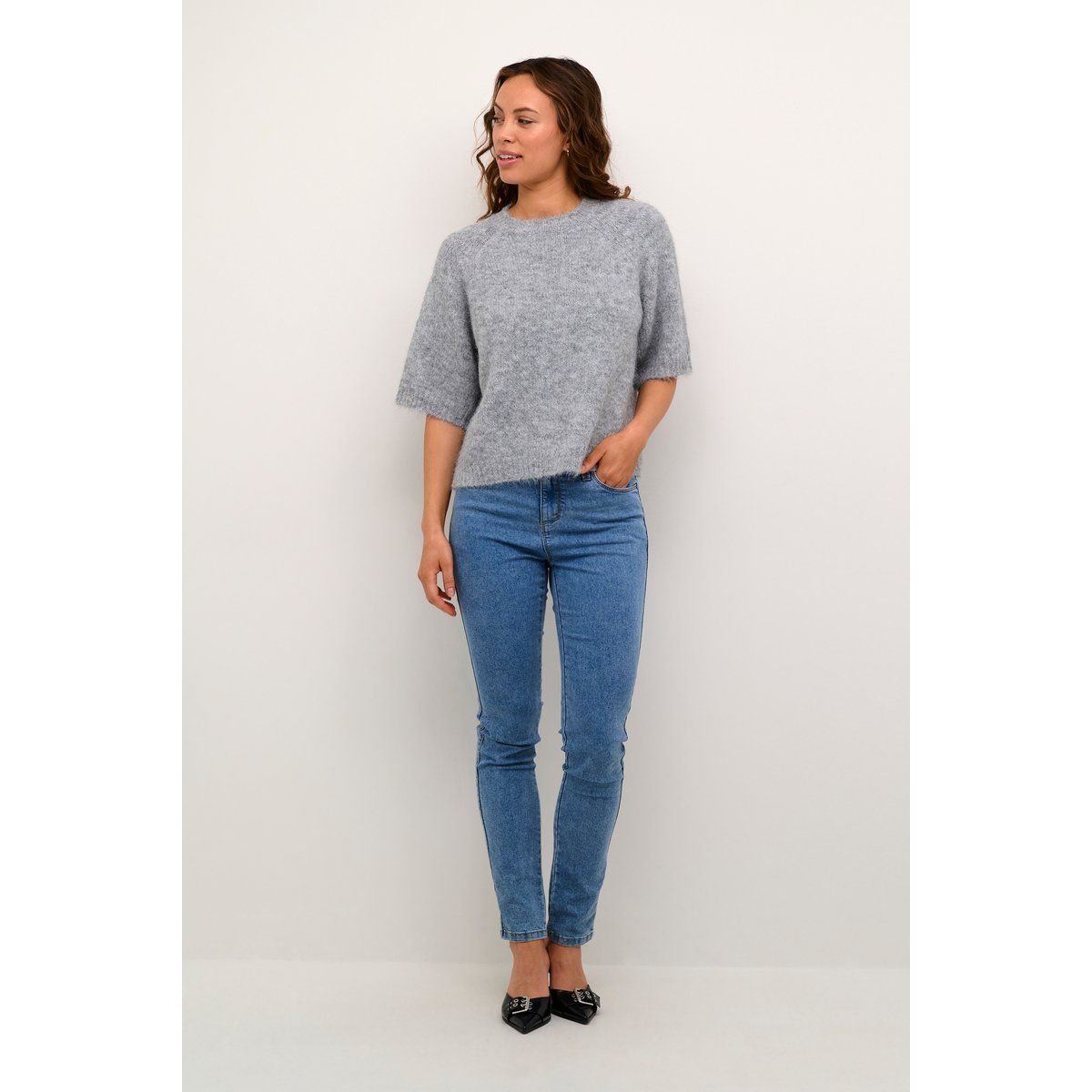Strickpullover Lockere Passform grey