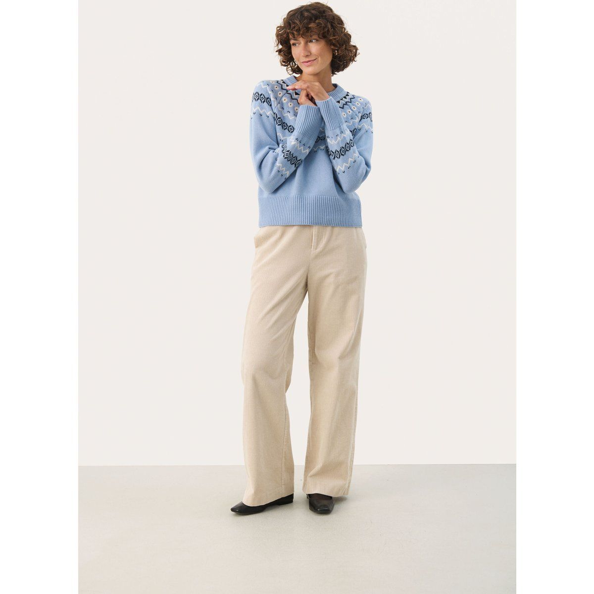 Strickpullover Lockere Passform blue