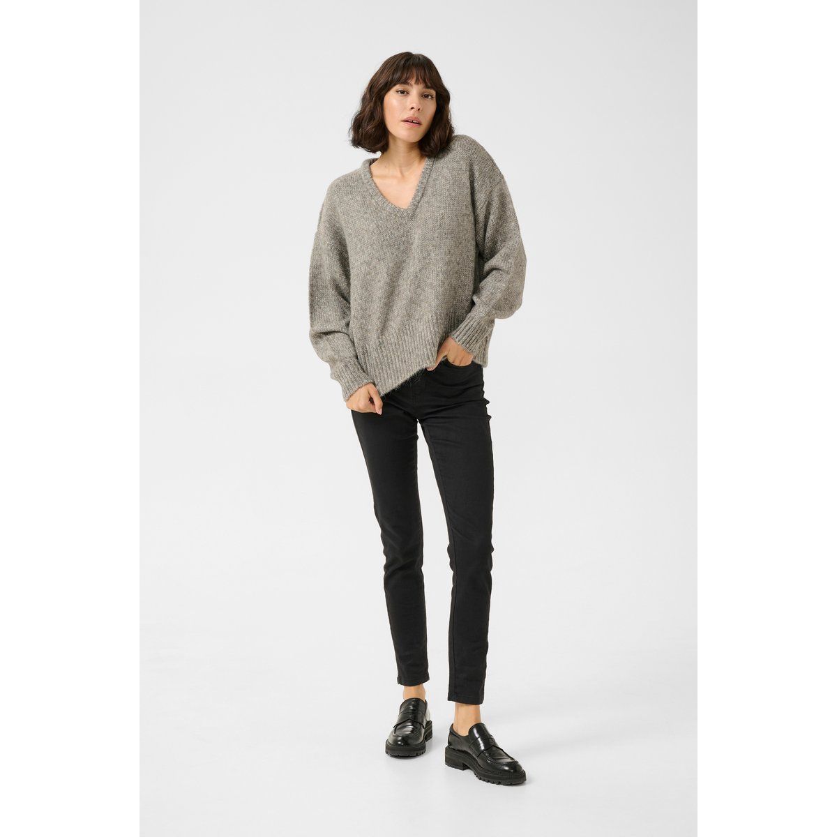 Strickpullover Loose fit light grey