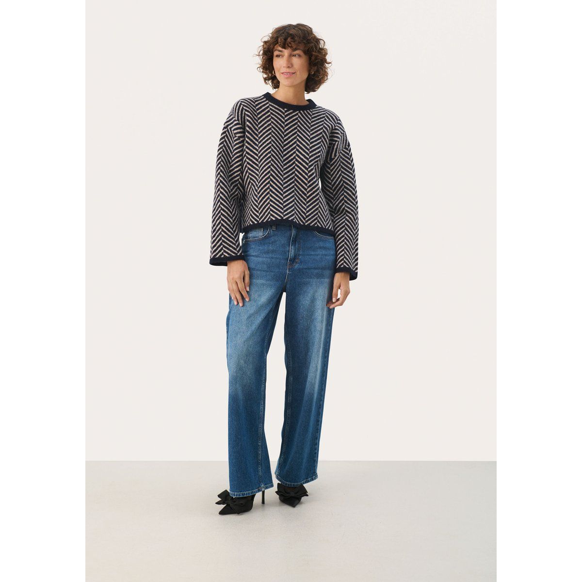 Strickpullover Baggy fit navy