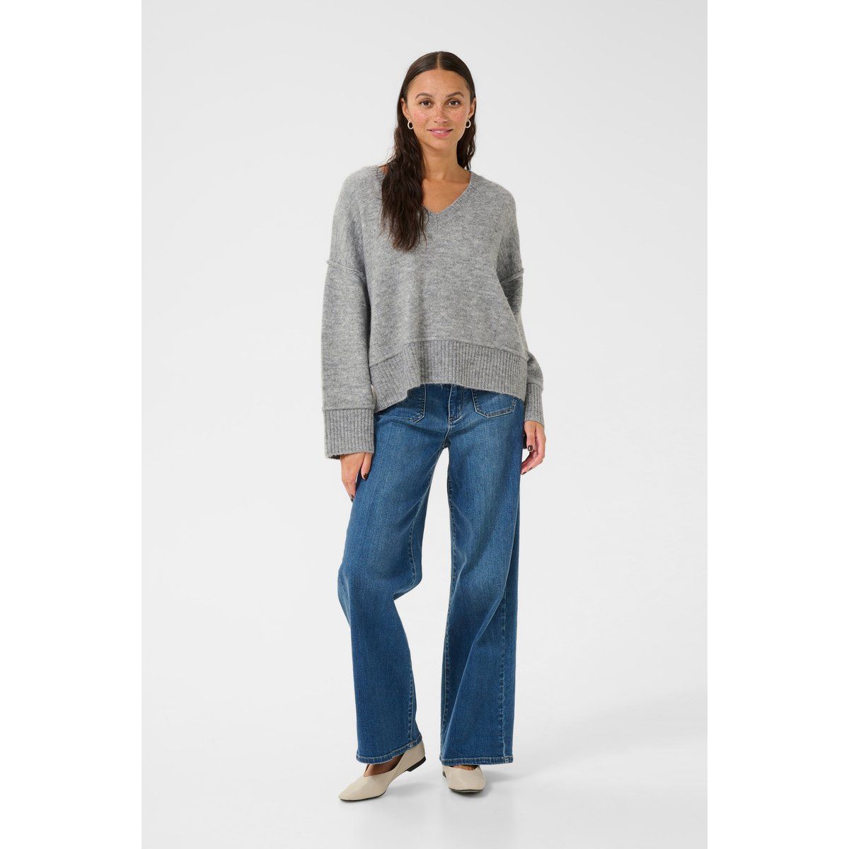 Strickpullover Baggy fit grey