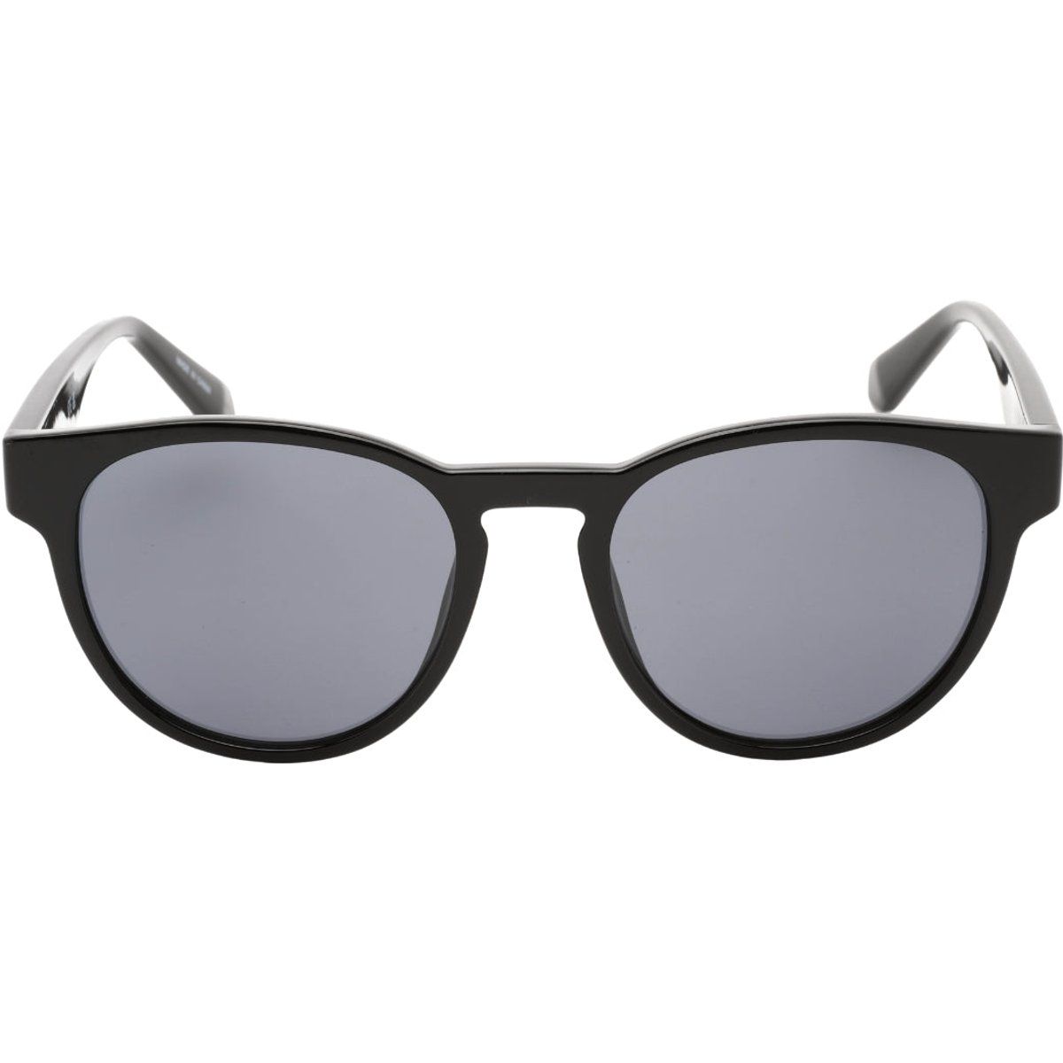 Runde Sonnenbrille mit grauen Gläsern