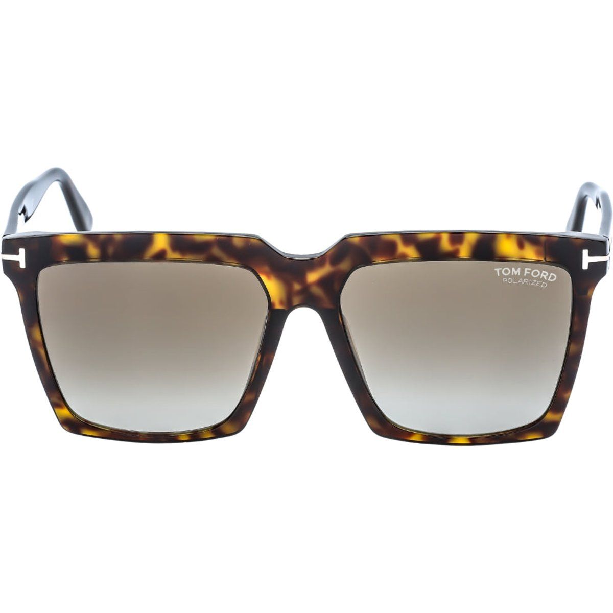 Quadratische Havana Sonnenbrille