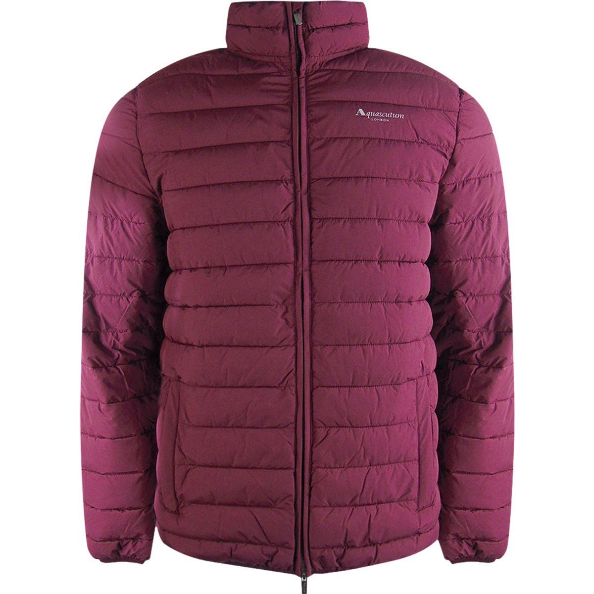 Burgunderfarbene, gepolsterte, leichte Jacke