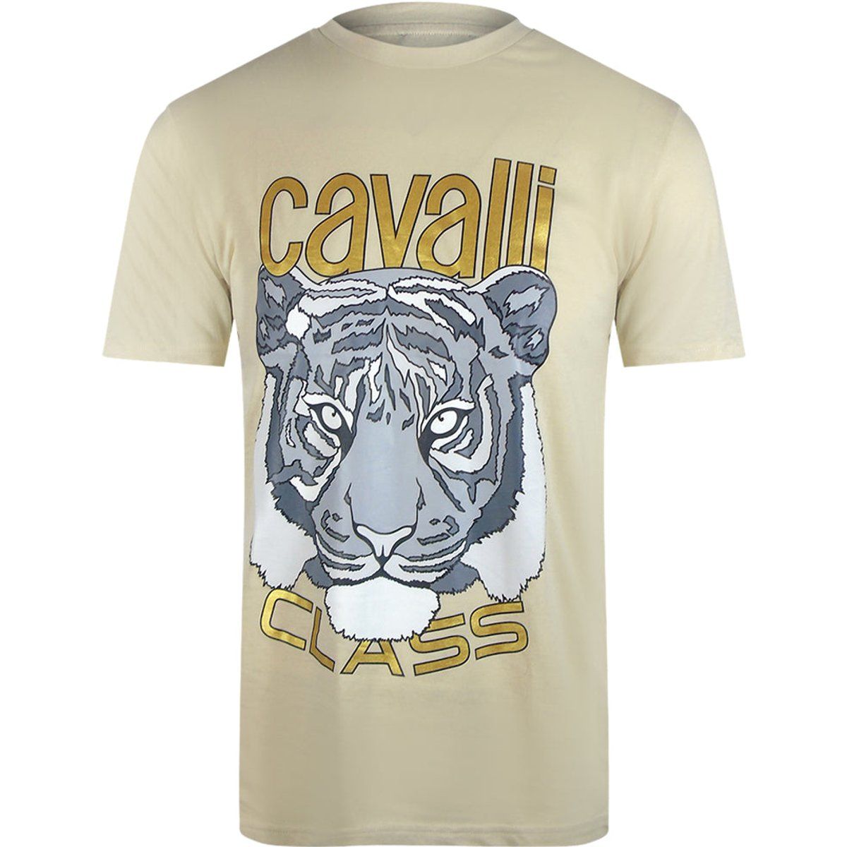 T-Shirt mit Tigergrafik und Rundhalsausschnitt