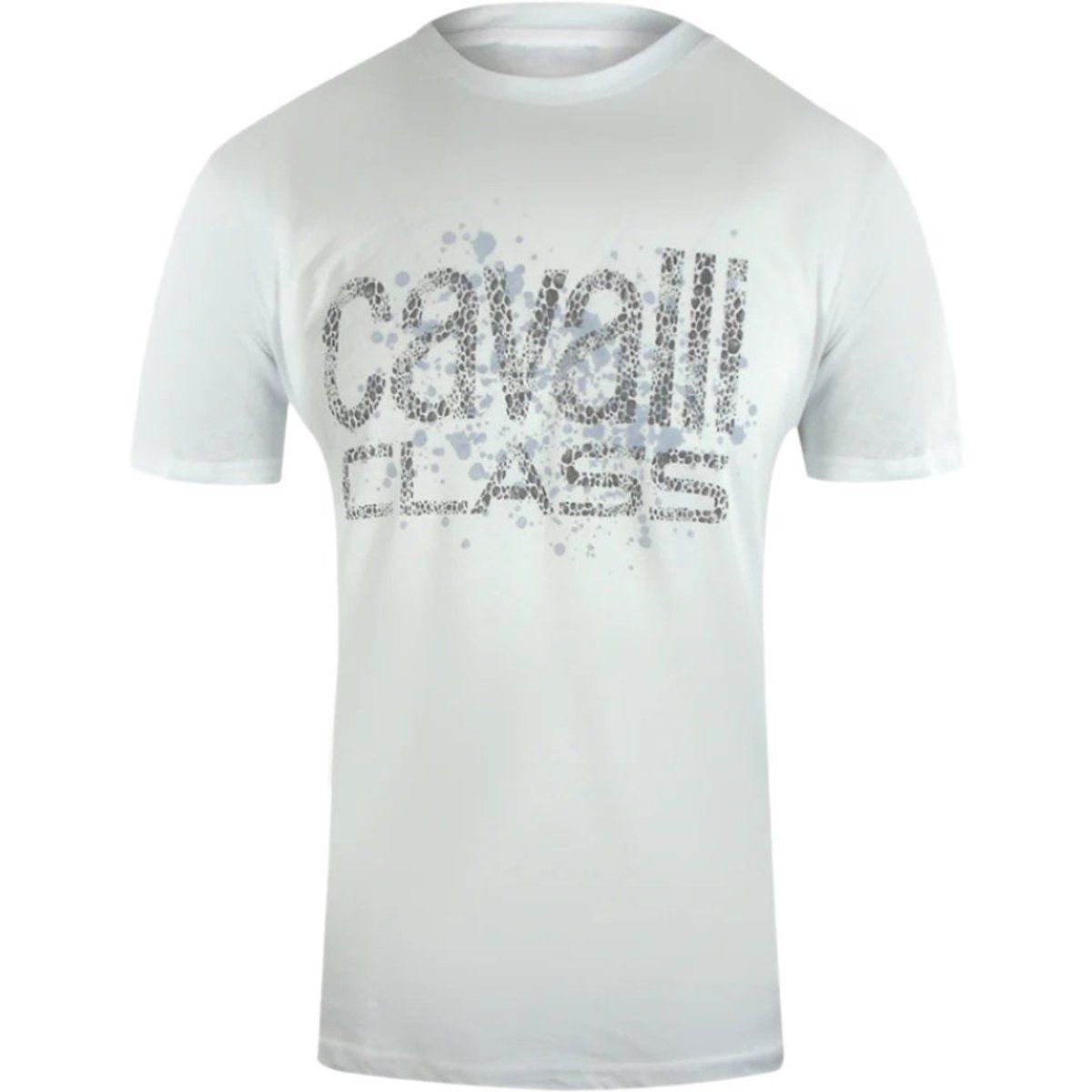 Baumwoll-T-Shirt mit gesprühtem Logo