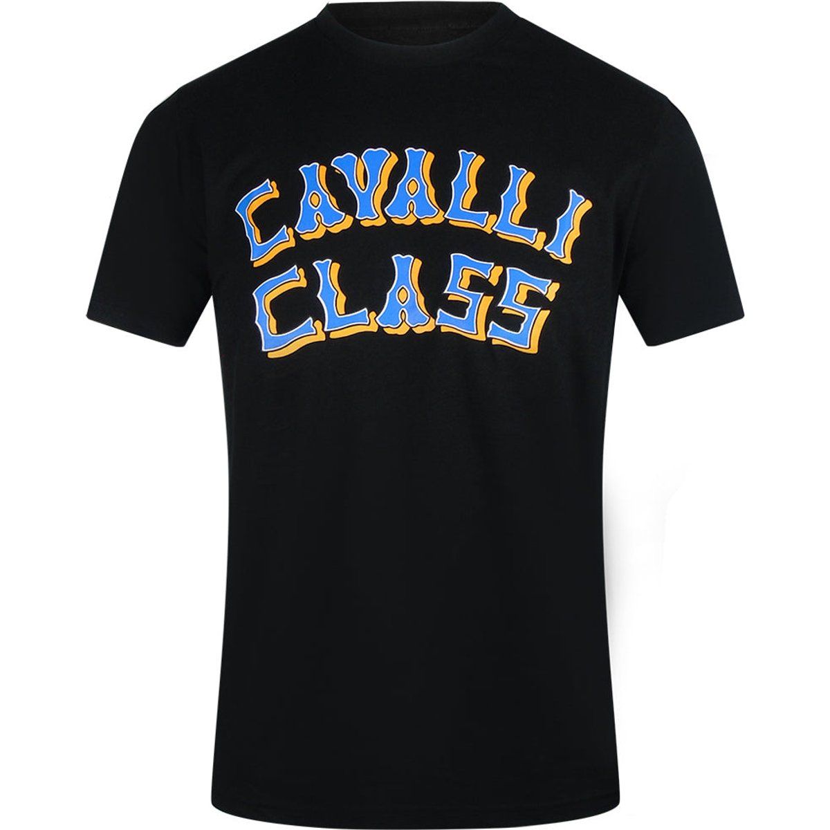 Cavalli Class T-Shirt mit mehrlagigem Logo