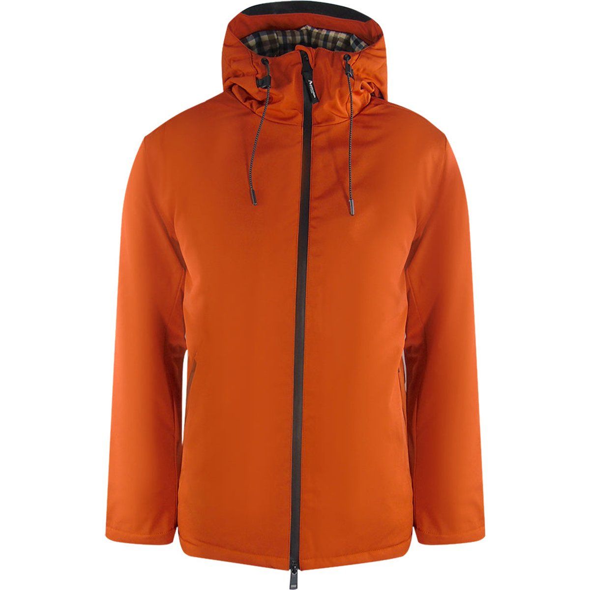 Aktive Orangefarbene Herren Parkajacke mit Kapuze