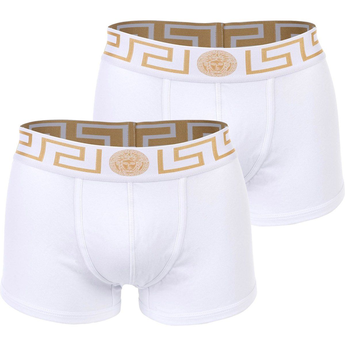 Weißes Bio-Baumwoll-Boxershorts Set