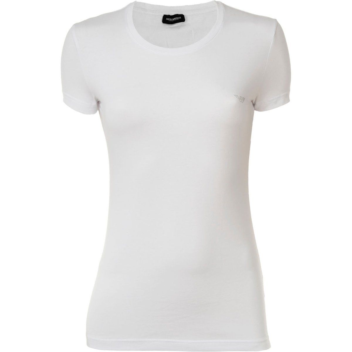 Figurbetontes Kurzarm-T-Shirt mit Rundhalsausschnitt